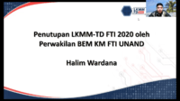 Suksesnya Acara LKMM-TD FTI Unand 2020