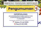 PERPANJANGAN USULAN KERINGANAN PEMBAYARAN UKT 50% & PENYESUAIAN UKT SEMESTER GANJIL T.A 2025/2026