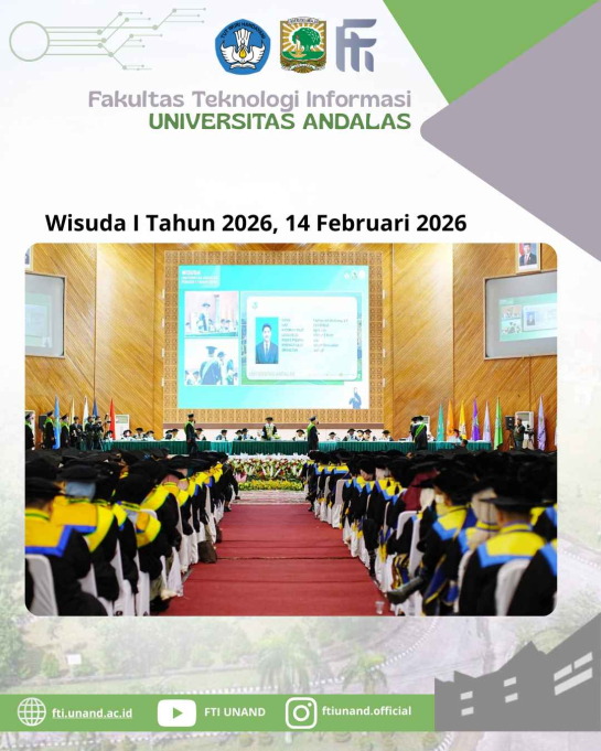 Wisuda terpusat Universitas Andalas, FTI berjumlah 36 orang
